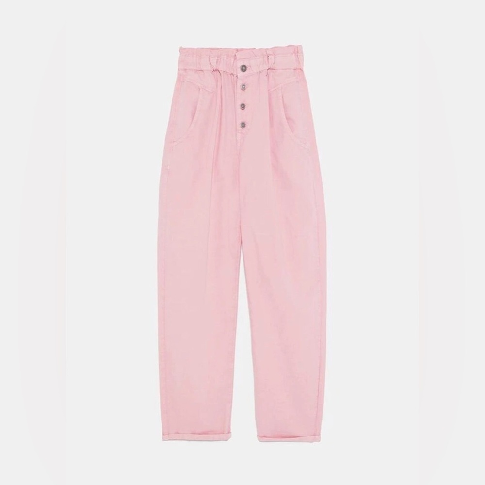 ZARA 4 Stylish Pink High-Waisted Jeans